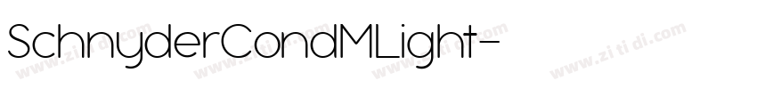 SchnyderCondMLight字体转换
