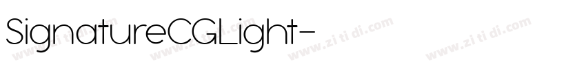 SignatureCGLight字体转换