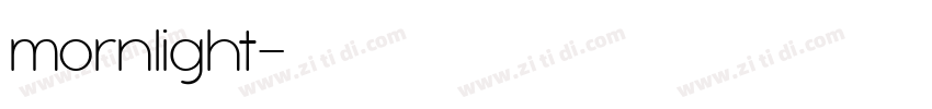 mornlight字体转换