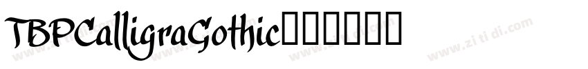 TBPCalligraGothic字体字体转换
