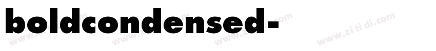 boldcondensed字体转换