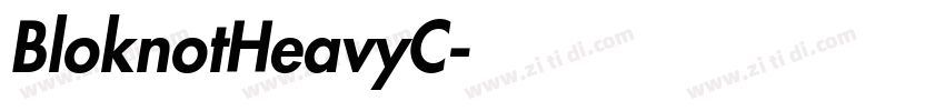 BloknotHeavyC字体转换