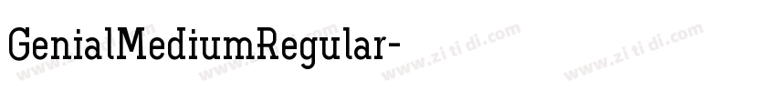 GenialMediumRegular字体转换