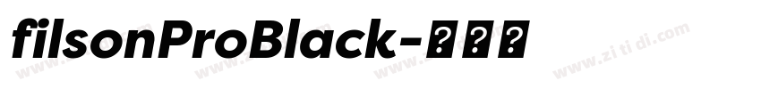 filsonProBlack字体转换