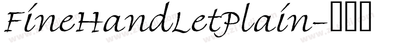 FineHandLetPlain字体转换