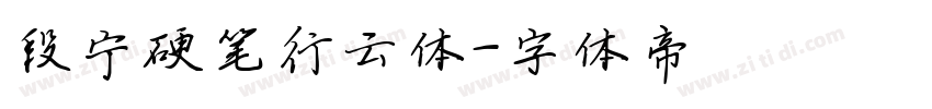 段宁硬笔行云体字体转换