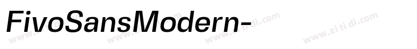 FivoSansModern字体转换