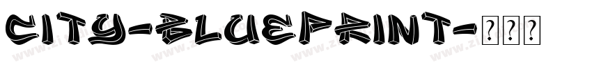 city-blueprint字体转换