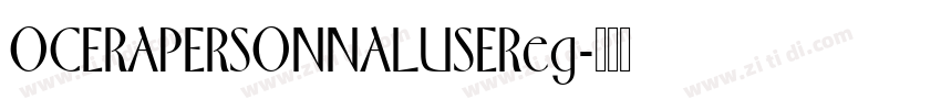 OCERAPERSONNALUSEReg字体转换