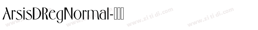 ArsisDRegNormal字体转换