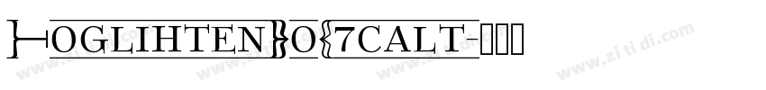 FoglihtenNoO7calt字体转换