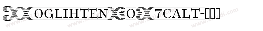 FoglihtenNoO7calt字体转换