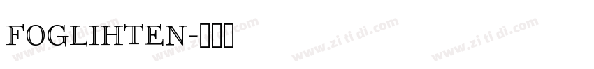 Foglihten字体转换