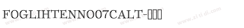 FoglihtenNo07calt字体转换