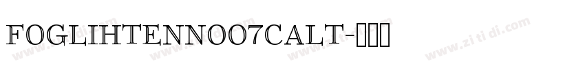 FoglihtenNoO7calt字体转换