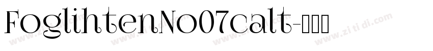 FoglihtenNo07calt字体转换