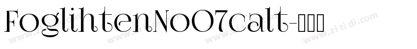 FoglihtenNoO7calt字体转换