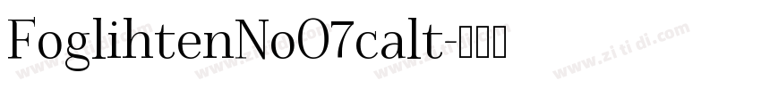 FoglihtenNoO7calt字体转换
