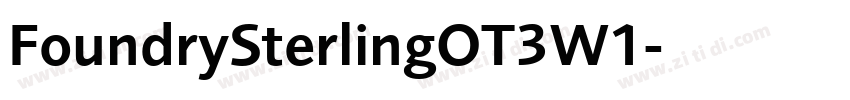 FoundrySterlingOT3W1字体转换