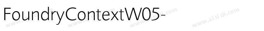 FoundryContextW05字体转换