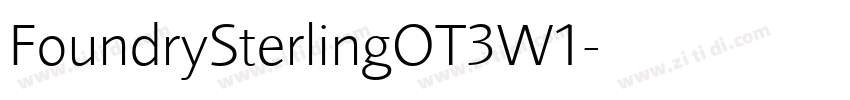FoundrySterlingOT3W1字体转换