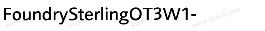 FoundrySterlingOT3W1字体转换