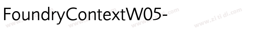 FoundryContextW05字体转换