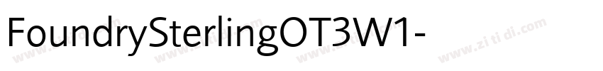 FoundrySterlingOT3W1字体转换