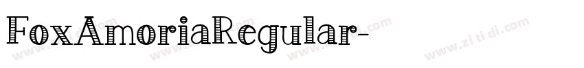 FoxAmoriaRegular字体转换