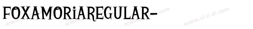 FoxAmoriaRegular字体转换