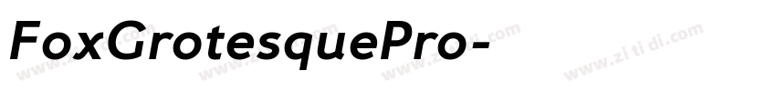 FoxGrotesquePro字体转换