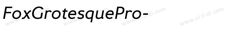 FoxGrotesquePro字体转换