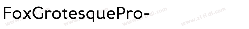 FoxGrotesquePro字体转换