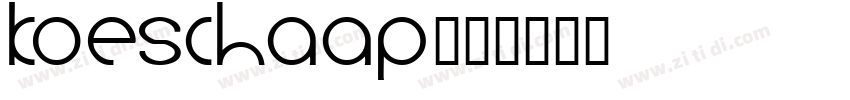 koeschaap字体字体转换