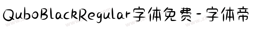 QuboBlackRegular字体免费字体转换