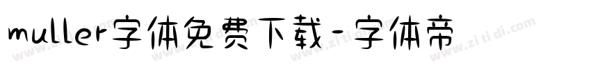 muller字体免费下载字体转换