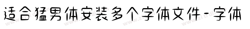适合猛男体安装多个字体文件字体转换