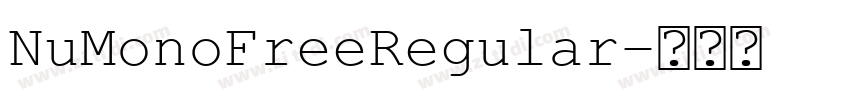 NuMonoFreeRegular字体转换