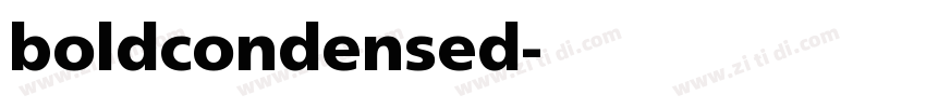boldcondensed字体转换