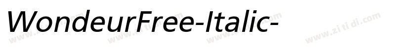 WondeurFree-Italic字体转换