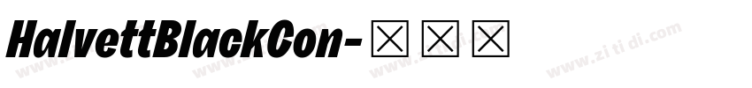 HalvettBlackCon字体转换