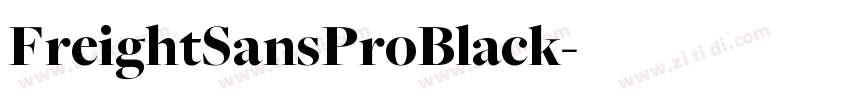 FreightSansProBlack字体转换