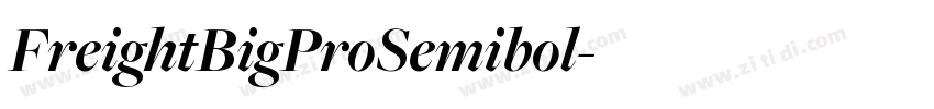 FreightBigProSemibol字体转换