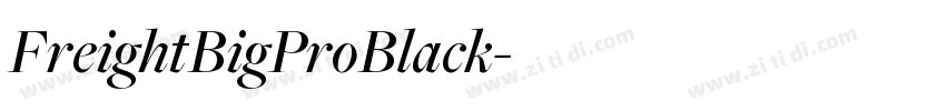 FreightBigProBlack字体转换