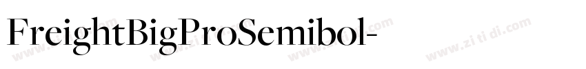 FreightBigProSemibol字体转换