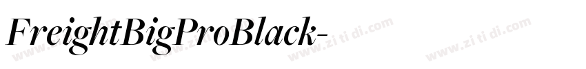 FreightBigProBlack字体转换
