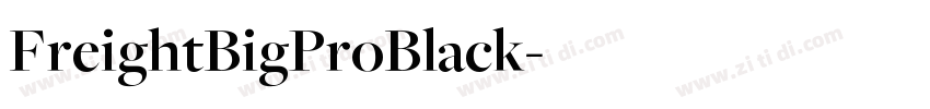 FreightBigProBlack字体转换
