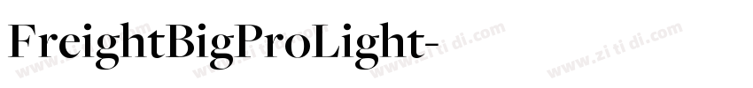 FreightBigProLight字体转换