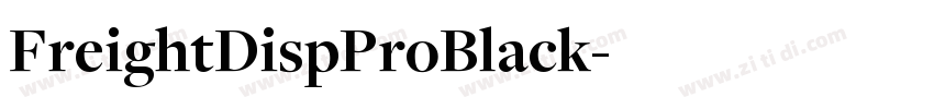 FreightDispProBlack字体转换