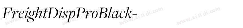 FreightDispProBlack字体转换
